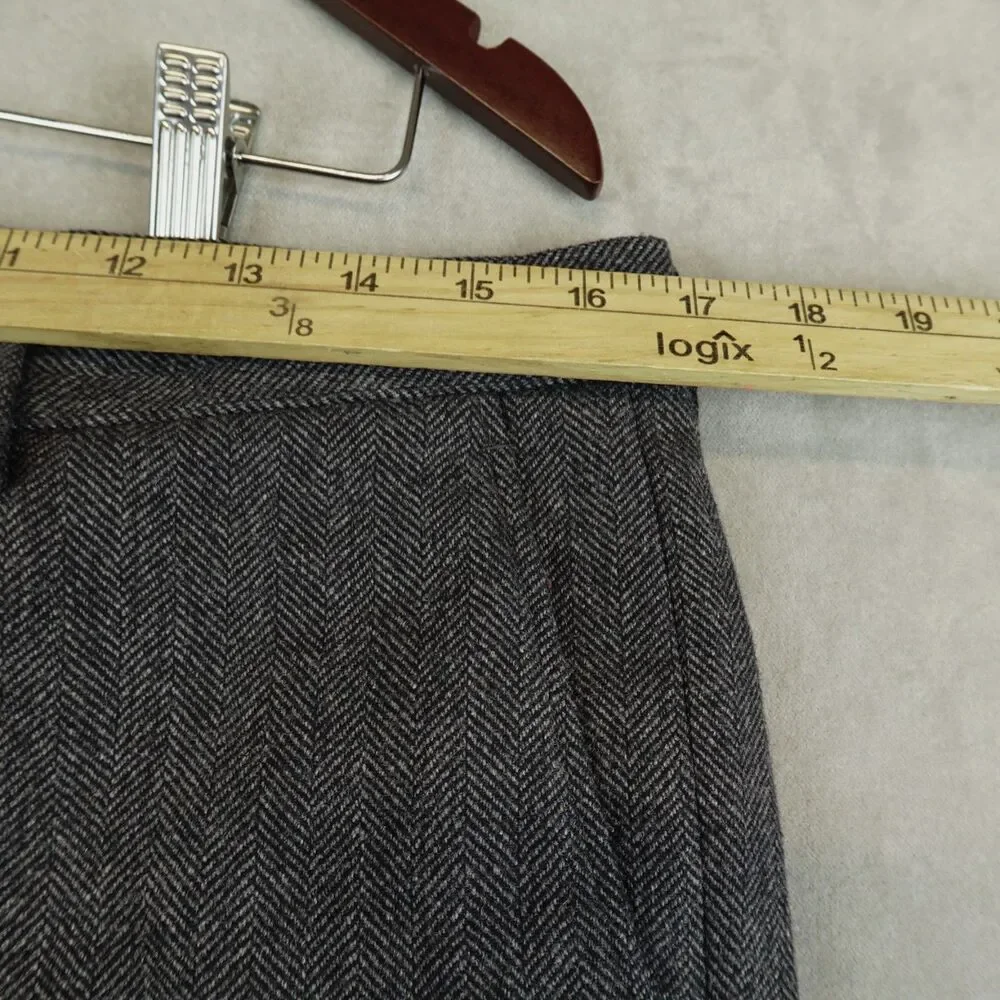 J Crew Bowery Slim Tweed Wool Herringbone Pants Mens 32x34 Gray